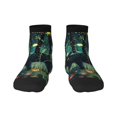 thumbnail image 1 of Salouo Mystical Black Cat Fireflies Pattern Unisex Middle Tube Socks,Middle-Finger Knee High Socks Over The Calf Tube Stocking Crew Stockings for Women and Men Tube Socks, 1 of 8