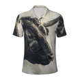 thumbnail image 1 of Salouo Mystical Bull in Fog for Men's Short Sleeve Polo Shirts,Polo Shirts for Men Performance Short Sleeve Golf Shirt Athletic Casual Collared T-Shirt-Small, 1 of 8