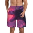 thumbnail image 1 of Salouo Mystical Dragon Under Moon Pattern Swim Trunks for Men,Men's Hawaiian Bathing Suit Swimsuits Quick Dry Swimming Board Shorts Beach Shorts with Pockets-Large, 1 of 6