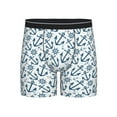 thumbnail image 1 of Salouo Nautical Theme Anchors Pattern Men's Boxer Briefs, Soft & Breathable Underwear Elastic Waistband Briefs for Men,1-Pack, 1 of 7