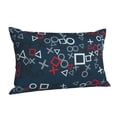 thumbnail image 1 of Salouo Navy Blue Geometric Pattern Pillow Cases,1PC Pillow Covers with Envelope Closure Decorative Pillow Case for Bed Couch,Pillows Not Included-14"x20", 1 of 6