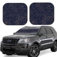 thumbnail image 1 of Salouo Navy Dark Blue Pattern Car Windshield Sun Shade Foldable | Front Windshield Shade for Sun, Heat and UV Rays | Interior Sun Protection-Medium, 1 of 6