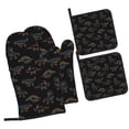 thumbnail image 1 of Salouo Neon Dinosaur for Oven Mitts and Potholders BBQ Gloves-Oven Mitts and Pot Holders Non-Slip Cooking Gloves for Cooking Baking Grilling (4-Piece Set), 1 of 6