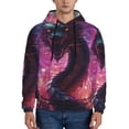 thumbnail image 1 of Salouo Neon Futuristic Dragon Pattern Men's Fall Hoodie Sweatshirt,Sport Hoodie with Pockets for Men Pullover Casual Hooded Sweatshirt-Medium, 1 of 7