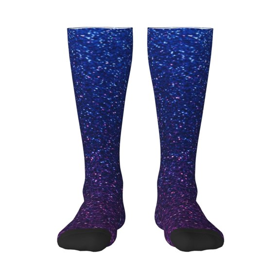 Salouo Neon Glitter Print Women's Men's Ankle Socks 1-pack Casual Athletic Socks for Unisex Adult Moisture-Wicking Socks for Daily Wear/Running/Sport
