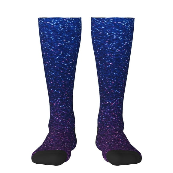 Salouo Neon Glitter Print Women's Men's Ankle Socks 1-pack Casual Athletic Socks for Unisex Adult Moisture-Wicking Socks for Daily Wear/Running/Sport