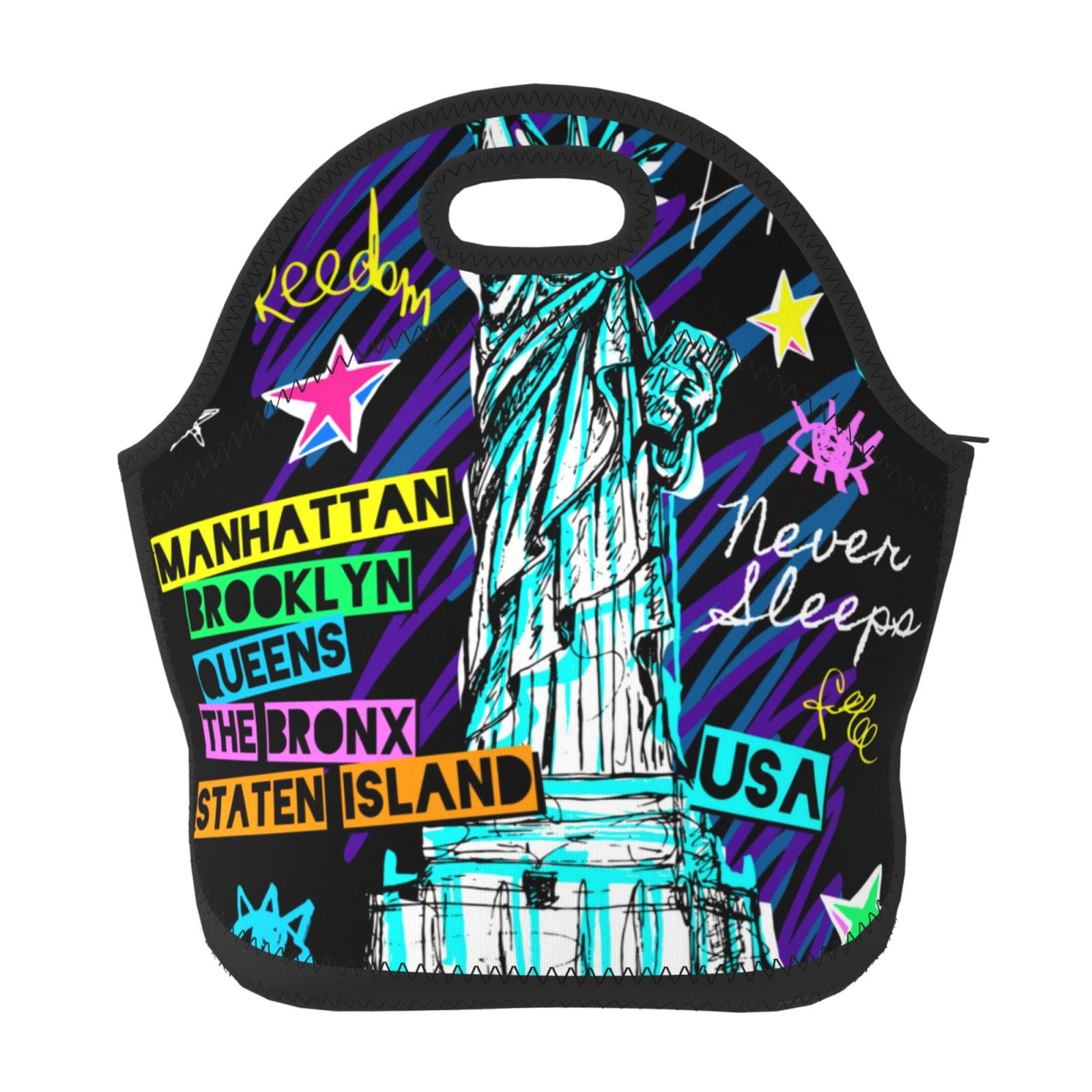 Salouo New York City for Lunch Tote,Lunch Bag Insulated Lunch Box