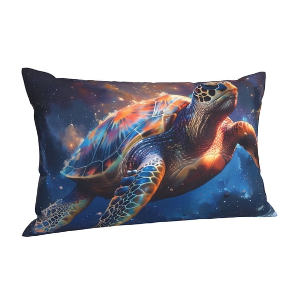 Salouo Night Sky Turtle Pattern Pillow Cases,1PC Pillow Covers with Envelope Closure Decorative Pillow Case for Bed Couch,Pillows Not Included-14"x20"