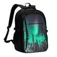 Salouo Northern Lights 2 Pattern Extra Large Travel Laptop,Backpack