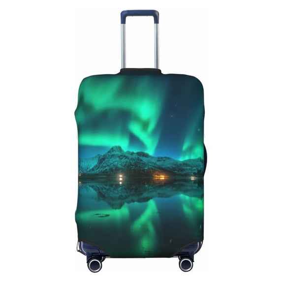 Salouo Northern Lights Pattern Travel Dust-proof Suitcase Cover, Softside Suitcase Protector Luggage Cover Protector for 18-32inch ,Not Included Suitcase