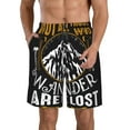 thumbnail image 1 of Salouo Not All Those Who Wander Are Lost 1 Pattern Swim Trunks for Men,Men's Hawaiian Bathing Suit Swimsuits Quick Dry Swimming Board Shorts Beach Shorts with Pockets-Small, 1 of 6