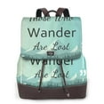 thumbnail image 1 of Salouo Not All Those Who Wander Are Lost1 Pattern PU Leather Backpack,Purse for Women Fashion Multipurpose Design Handbag Ladies Shoulder Bags Travel Backpack, 1 of 4