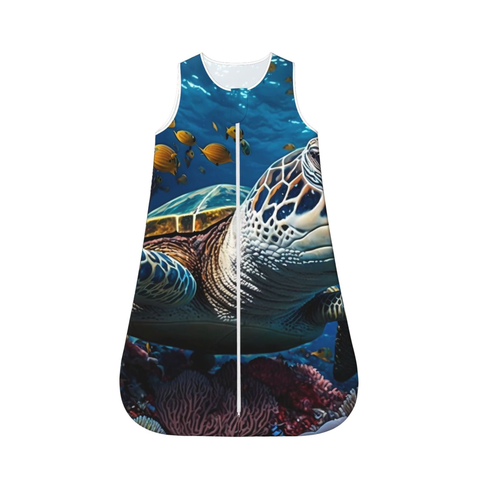 Salouo Ocean Coral Turtle Print Baby Sleep Sack Wearable Blanket for