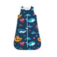 Salouo Ocean Floor Animals Print Baby Sleep Sack Wearable Blanket for
