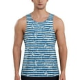 thumbnail image 1 of Salouo Ocean on Striped for Men's Tank Tops,Sleeveless Muscle Shirts for Men Quick Dry Workout Tank Top Gym Muscle Tee Fitness Bodybuilding Sleeveless T Shirt-Small, 1 of 7
