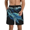 thumbnail image 1 of Salouo Ocean Turtle Pattern Swim Trunks for Men,Men's Hawaiian Bathing Suit Swimsuits Quick Dry Swimming Board Shorts Beach Shorts with Pockets-X-Large, 1 of 6