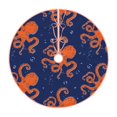 thumbnail image 1 of Salouo Octopus Christmas Tree Skirt 48" Farmhouse Christmas Decorations Snowman Xmas Tree Skirt Tree Mat for Holiday Party Decor, 1 of 8
