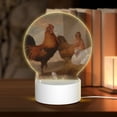 thumbnail image 1 of Salouo Oil Painting Chicken And Duck for Round Acrylic Night Light - Acrylic Sheets with LED Light Lamp Base - Decorative Night Lamp for Restaurant Bar Cafe Shop Room Decoration, 1 of 9