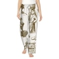 thumbnail image 1 of Salouo Olive Picking Print Women's Pajama Pants Casual Loose Sweatpants PJs Flowy Pants Drawstring Palazzo for Women Wide Leg Pants Lounge Pajama -Large, 1 of 8