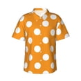 thumbnail image 1 of Salouo Orange And White Polka Dot for Hawaiian Shirt for Men,Summer Beach Casual Short Sleeve Button Down Shirts Men's Regular-Fit Short-Sleeve Print Shirt -Medium, 1 of 6