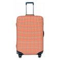 thumbnail image 1 of Salouo Orange Gingham Pattern Travel Dust-proof Suitcase Cover, Softside Suitcase Protector Luggage Cover Protector for 18-32inch ,Not Included Suitcase, 1 of 8