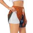 thumbnail image 1 of Salouo Orange Net Fishing Boat Print Women's 2 in 1 Running Shorts Double-Layer Shorts Athletic Workout Gym Yoga Shorts Running Shorts for Women-Large, 1 of 7