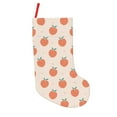 thumbnail image 1 of Salouo Orange Peach Print Christmas Decorations Stockings 1 Pack 18'' Xmas Stockings Holiday Stocking Personalized Farmhouse Decor for Home Family Party Tree, 1 of 7