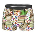 thumbnail image 1 of Salouo Owl Back To School Print Men's Boxer Briefs,Breathable Underwear Elastic Waistband Briefs for Men -Large, 1 of 8