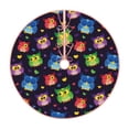 thumbnail image 1 of Salouo Owls And Hearts Christmas Tree Skirt 30" Farmhouse Christmas Decorations Snowman Xmas Tree Skirt Tree Mat for Holiday Party Decor, 1 of 8