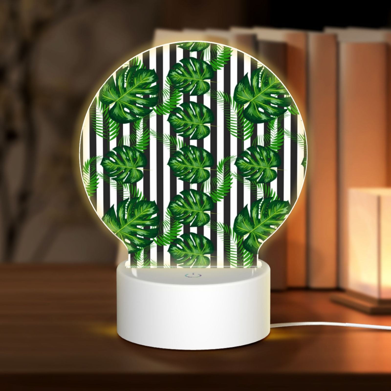 Salouo Palm Greenery for Round Acrylic Night Light - Acrylic Sheets ...