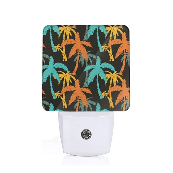 Salouo Palm Trees for Night Lights Plug into Wall 1 Pack, 0.5W Plug in Night Light with Dusk-to-Dawn Light Sensor LED Nightlight for Bathroom, Adult, Hallway-UK