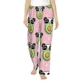 thumbnail image 1 of Salouo Panda Avocado Print Women's Pajama Pants Casual Loose Sweatpants PJs Flowy Pants Drawstring Palazzo for Women Wide Leg Pants Lounge Pajama -X-Large, 1 of 8