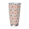 thumbnail image 1 of Salouo Paris Print 20oz Tumbler with Lid,Stainless Steel Vacuum Insulated Tumbler Durable Insulated Coffee Mug Thermal Cup with Splash Proof Sliding Lid-Without Straw, 1 of 8