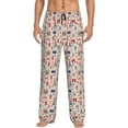 thumbnail image 1 of Salouo Paris Print Pajama Pants for Men, Lounge Pants Elastic Waistband Casual Men's sleepwear Loungewear Sleep Pajama Pant -X-Large, 1 of 7
