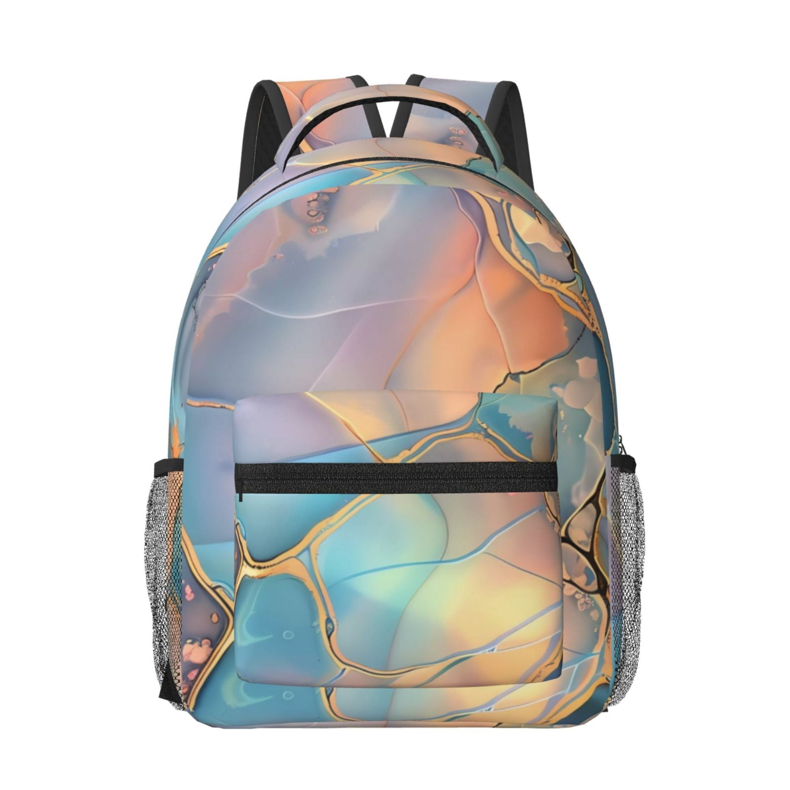 Salouo Pastel Abstract Fluid Art Print Laptop Backpack 16.5'' Daypack ...