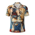 thumbnail image 1 of Salouo Patriotic Bulldog Welcome for Men's Short Sleeve Polo Shirts,Polo Shirts for Men Performance Short Sleeve Golf Shirt Athletic Casual Collared T-Shirt-3X-Large, 1 of 8