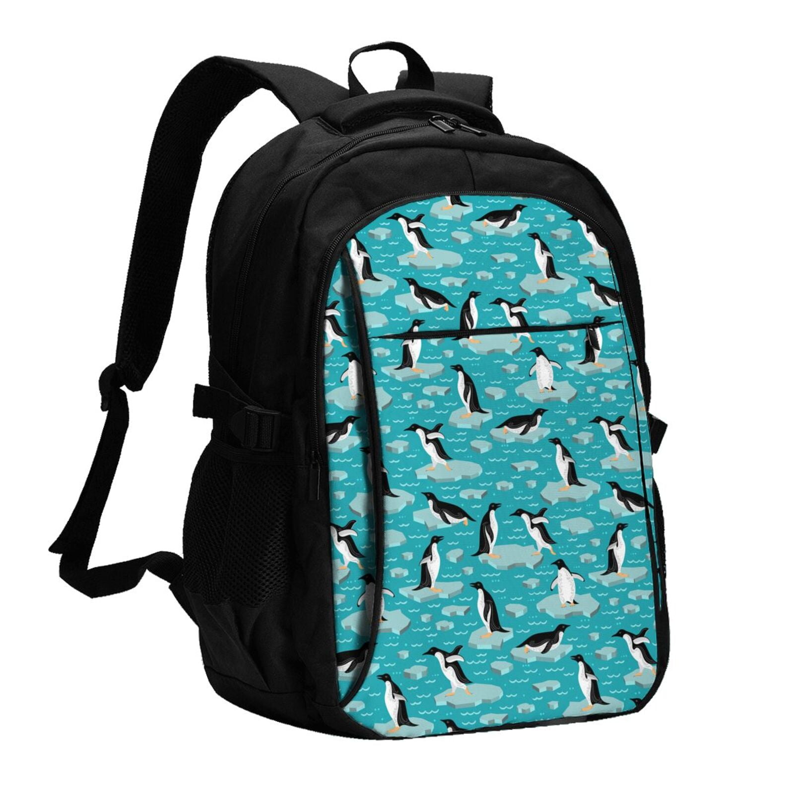 Salouo Penguins On The Ice In The Sea Pattern Extra Large Travel Laptop