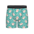 thumbnail image 1 of Salouo Pig And Flower Pattern Men's Boxer Briefs, Soft & Breathable Underwear Elastic Waistband Briefs for Men,1-Pack, 1 of 7
