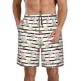 thumbnail image 1 of Salouo Pig And Watermelon Pattern Swim Trunks for Men,Men's Hawaiian Bathing Suit Swimsuits Quick Dry Swimming Board Shorts Beach Shorts with Pockets-X-Large, 1 of 6
