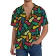 thumbnail image 1 of Salouo Pineapple Fruit Colorful Pattern Cuban Collar Shirts for Men Button-Down Shirt Men's Short Sleeve Shirts Hawaiian Shirts Casual Shirts -XX-Large, 1 of 6