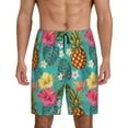 thumbnail image 1 of Salouo Pineapple Pattern Men's Sleep Pajama Shorts,Pajama Bottoms Elastic Waistband Sleep Pajama Short PJ Shorts for Men -Small, 1 of 6