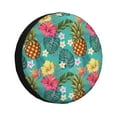 thumbnail image 1 of Salouo Pineapple Print Spare Tire Cover 14-17 inch Spare Tire Protector Universal Tough Tire Wheel Cover for Trailer SUV and Truck-15 inch, 1 of 6
