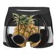 thumbnail image 1 of Salouo Pineapple With Black Glasses Print Men's Boxer Briefs,Breathable Underwear Elastic Waistband Briefs for Men -Medium, 1 of 8