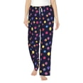 thumbnail image 1 of Salouo Planets Print Women's Pajama Pants Casual Loose Sweatpants PJs Flowy Pants Drawstring Palazzo for Women Wide Leg Pants Lounge Pajama -X-Large, 1 of 8