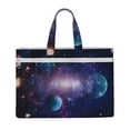 thumbnail image 1 of Salouo Planets Stars And Galaxies1 for Canvas Tote File Bag, Tote Bag With Zipper Business Briefcase Document Bag with Handle A4 File Organizer Laptop Bag for Travel & Work, 1 of 8