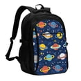 thumbnail image 1 of Salouo Planets and Stars Pattern Extra Large Travel Laptop,Backpack with USB Charging Port College Backpack Business Work Bag Casual Daypack Fits for Men & Women, 1 of 7
