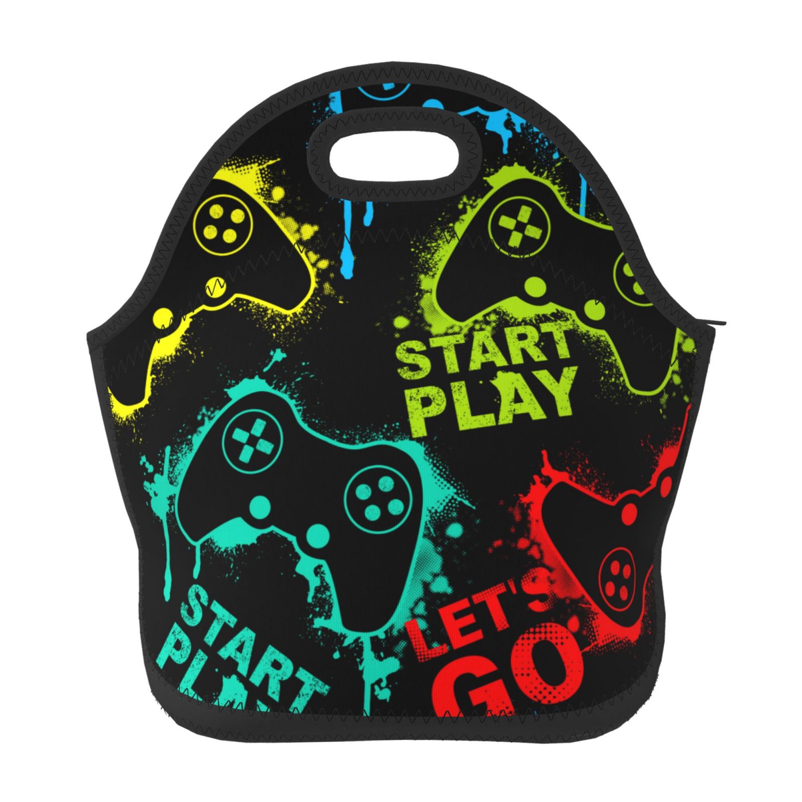 Salouo Play Game Start for Lunch Tote,Lunch Bag Insulated Lunch Box