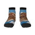 thumbnail image 1 of Salouo Playful Cat Fisheye View Pattern Unisex Middle Tube Socks,Middle-Finger Knee High Socks Over The Calf Tube Stocking Crew Stockings for Women and Men Tube Socks, 1 of 8