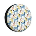 thumbnail image 1 of Salouo Poodle Dog Print Spare Tire Cover 14-17 inch Spare Tire Protector Universal Tough Tire Wheel Cover for Trailer SUV and Truck-17 inch, 1 of 6