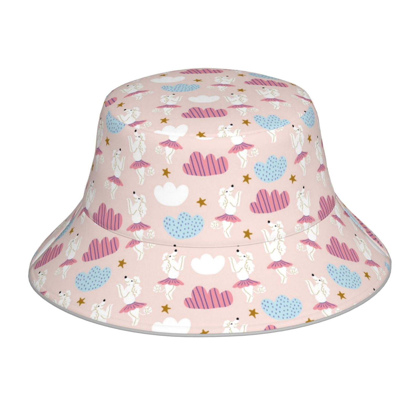 Salouo Poodle In Ballet Skirts Dancing Print Unisex Bucket Hat, Outdoor ...